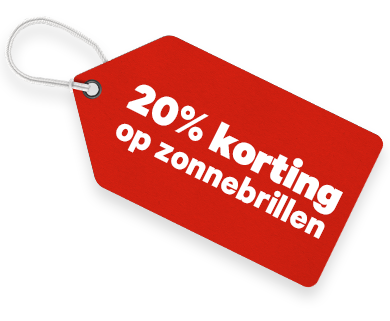 20% korting op zonnebrillen