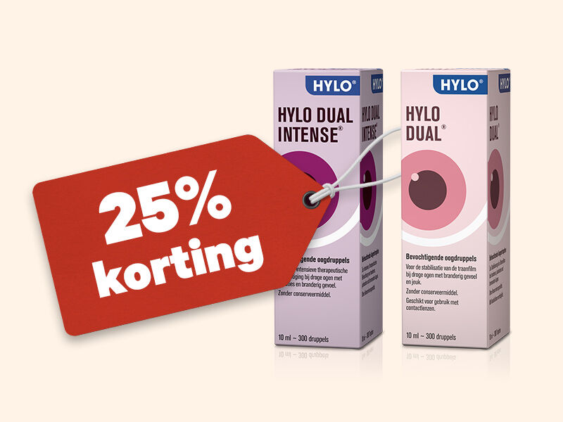 Actievoorwaarden 25% korting Hylo Dual en Dual Intense