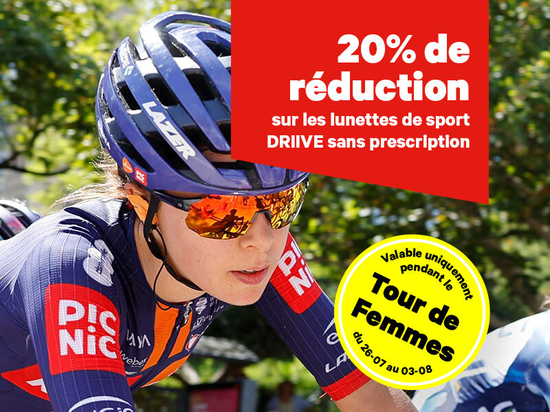 20% de réduction sur les lunettes de sport DRIIVE