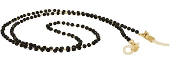Brilkoord zwart kralen