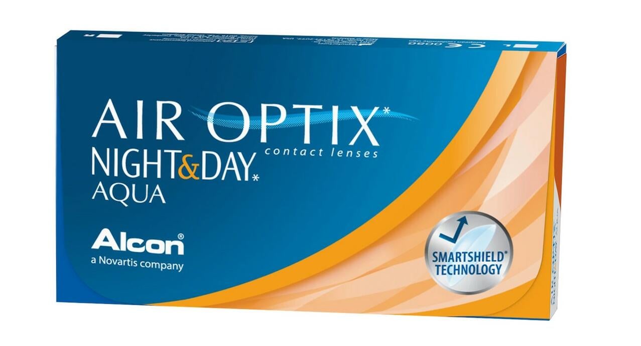 Lentilles mensuelles Air Optix Night & Day Aqua (6 pièces) 01