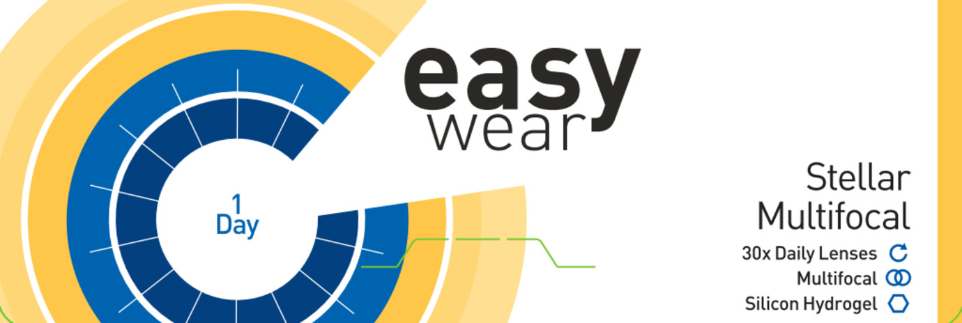 Easy Wear Stellar Multifocal Siliconen Hydrogel Daglenzen +1.50 Add (30 stuks) 01